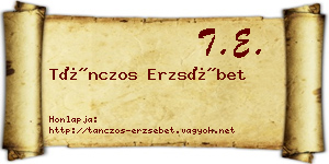Tánczos Erzsébet névjegykártya